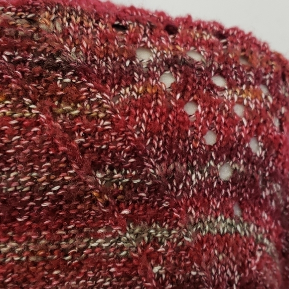 JILLIAN Nicole Delicate Sweater S Red & Tan EUC - Picture 6 of 12